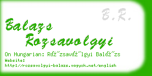 balazs rozsavolgyi business card